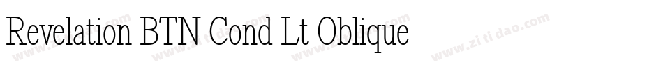 Revelation BTN Cond Lt Oblique字体转换